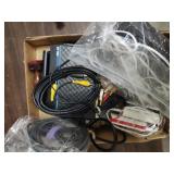 Router, modem, power banks and cables