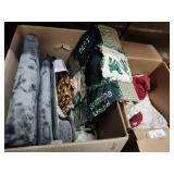 Tablecloths, quilt and other