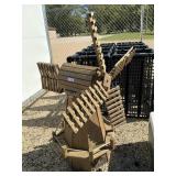 Wood Windmill Yard Decor