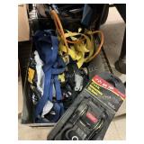 Metal box with straps and bungees