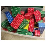 Tote of cardboard blocks