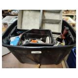Tote of misc tools and hardware