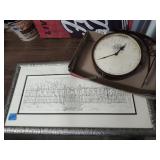 Stetson clock and signed picture