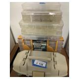7 Plastic Cases - One with Contents