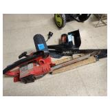 2 chainsaws gas and electric
