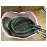 3 Cast Iron Frying Pans