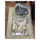 Welding blanket and goggles
