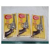 3 Hubley Cowpoke cap guns 3 Hubley Cowpoke cap guns