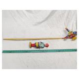 Tin Chein push toy and Chein drummer Tin Chein push toy and Chein drummer