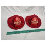 2 Texaco felt fireman 2 Texaco felt fireman