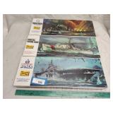 3 Lindberg military boat model kits 3 Lindberg military boat model kits
