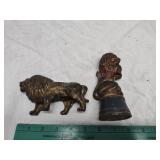 2 cast lion coin banks 1910 era 2 cast lion coin banks 1910 era