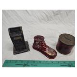 3 tin coin banks 1920s 3 tin coin banks 1920s
