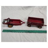 Die cast Massey wagon and spreader Die cast Massey wagon and spreader