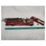 2 cast firetrucks Hubley and unknown 2 cast firetrucks Hubley and unknown