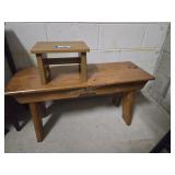 Small bench and step stool