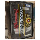 Jacob Best beer sign, lights