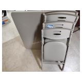 Card table and 4 chairs