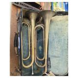 2 bugle, 1 is missing mouth piece