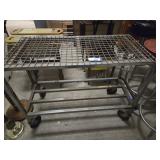 Rolling metal cart, 34x16x29
