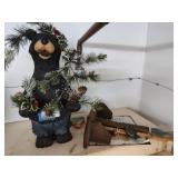 Fishing decor, bear, shelf