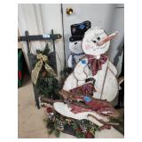 4 wood Christmas decor