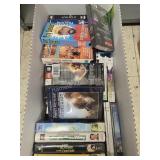 Box of dvd/ vhs movies