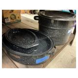 3 Granite Ware Roasters / Canner