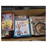 Box of cookbooks