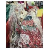 Tote of Christmas decorations