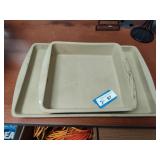 2 Pampered Chef stoneware pans