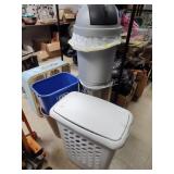 Hamper and 4 waste bins