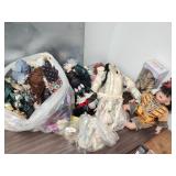 Large lot of dolls