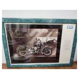 Framed Harley poster