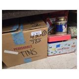 3 boxes of tins