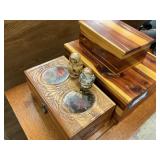 3 Wood Jewelry Boxes & Other