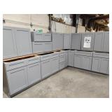 Pacific grey 14 pc kitchen cabinet set