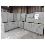 Fresh sage 14 pc kitchen cabinet set