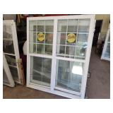 Pella window 59.5 x 71.5 note damage to corner