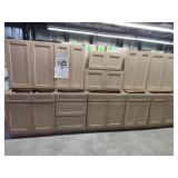 Sonoma wheat 11 pc galley kitchen cabinet set
