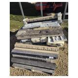 Assorted cement decorative rock siding