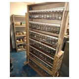 Homemade rotating hardware rack