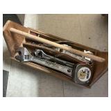 Wood Tool Caddy & Contents