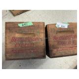 2 Remington Wood Boxes - No Lids