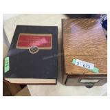 2 Items - Oak Card Catalog & Science Book