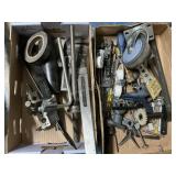 2 Boxes Scrap Bits - Broken Pipe Wrench, etc.