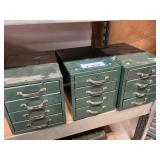 3 Small Metal Cases & Contents