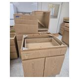 6 Kitchen cabinets, varying sizes