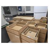 11 Kitchen cabinets, varying sizes