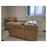 6 Kitchen cabinets,  varying sizes